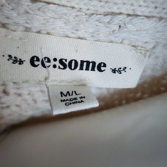 ee:some Cardigan Sweater Womens Size M/L Red White Blue Fringe USA Boho Patriot - Picture 5 of 6